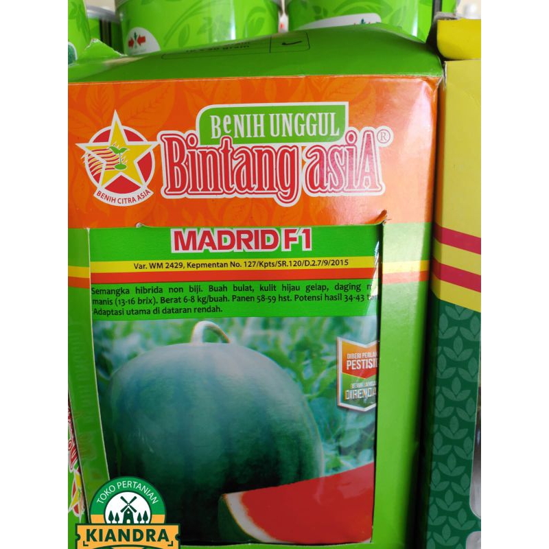 BENIH BIBIT SEMANGKA MADRID F1 CAP BINTANG ASIA