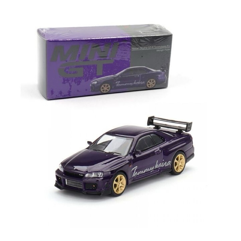 Mini GT Nissan Skyline GT-R (R34) Tommykaira R-z Midnight Purple