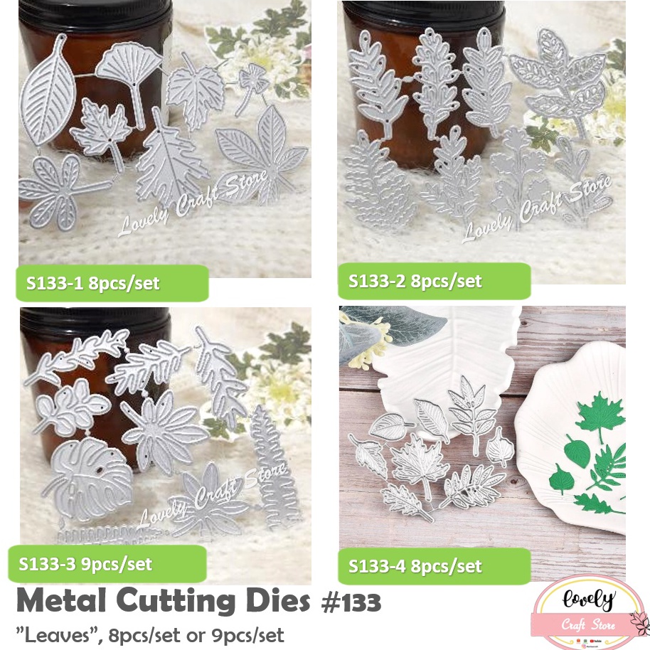 

KODE W4R8 Metal Cutting Dies 133 Cetakan Stensil Stencil Mold Metal bentuk daun leaf untuk bahan mahar scrapbook cards journal 133