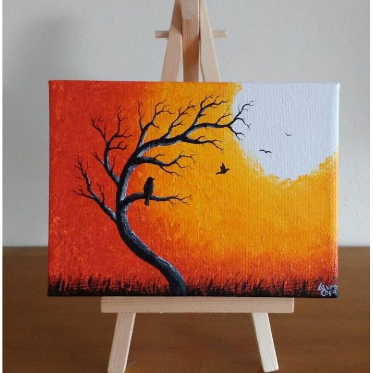 

KODE A3E9 KANVAS 2X3CM PALET CAT ACRYLIC KUAS NO1 EASEL STANDING KANVAS