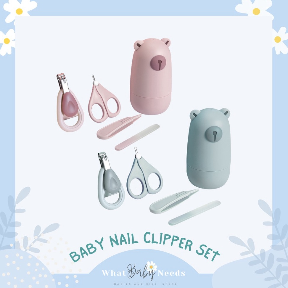 KODE N67L Gunting Kuku Bayi Set  Safety Nail Clipper Baby set Bear