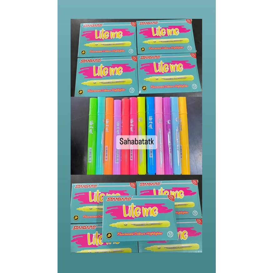 

STANDARD STABILO HIGHLIGTER FULL COLOURS SATU PAK 12PCS KODE K7Z8
