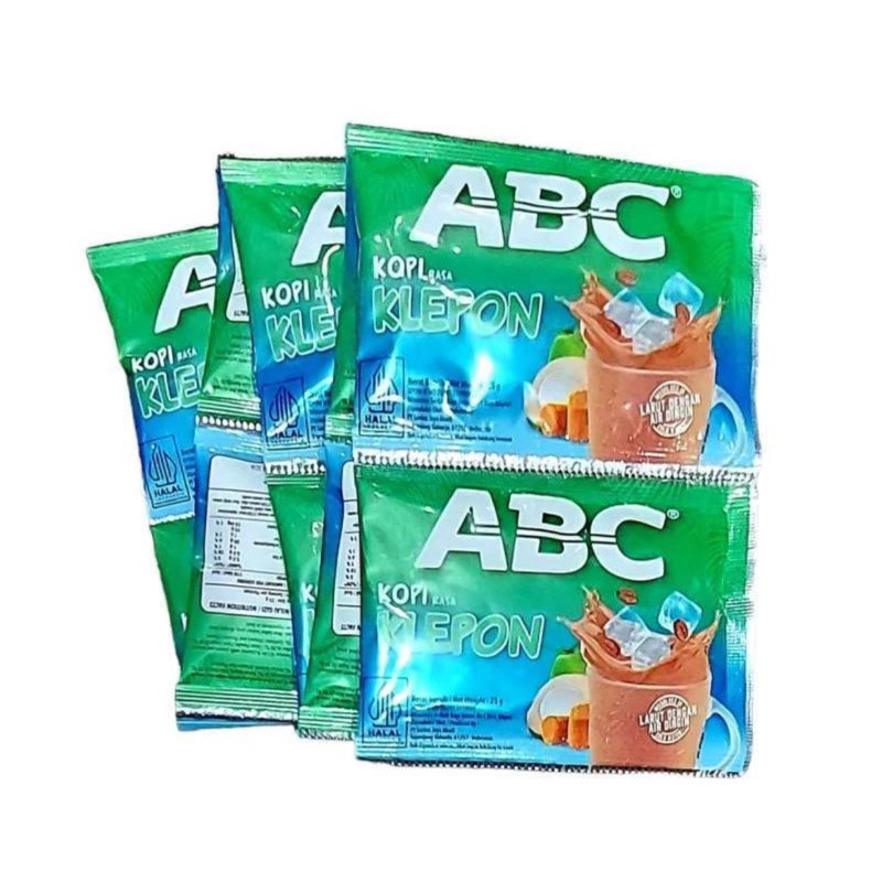 

Abc kopi Klepon 1 Renceng renteng isi 10 sachet x 25gr