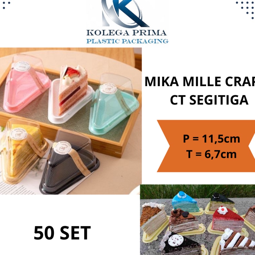 KP8 MIKA KUE SEGITIGA MIKA MILLE CRAPES CT SEGITIGA MIKA KUE TART SLICE ISI 5 PCS