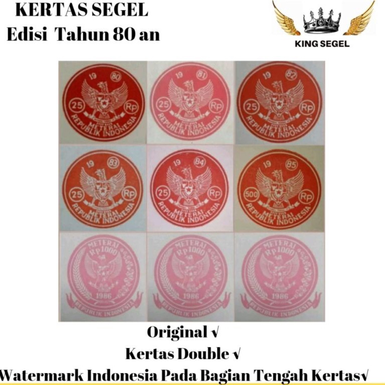 

KODE P1V3 KERTAS SEGEL TAHUN 198 1981 1982 1983 1984 1985 1986 1989