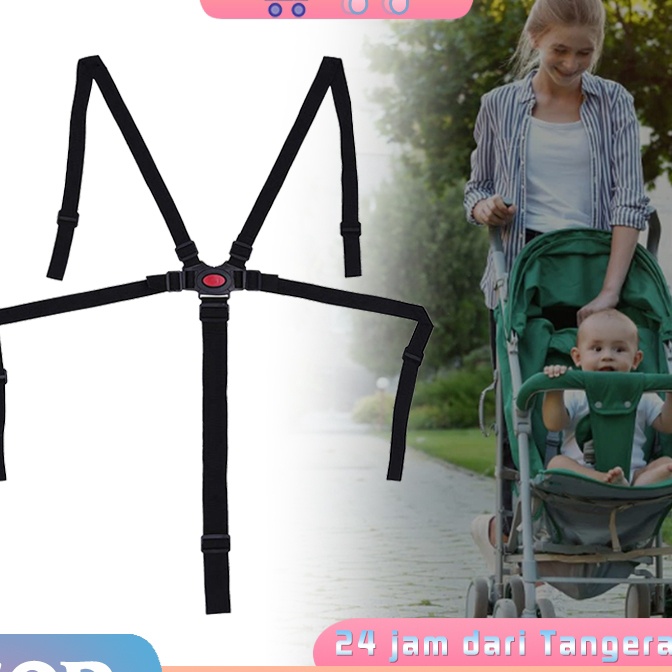 Super Sabuk Pengaman Stroller Lima Poin Bayi Seat Belt Baby Chair Aksesoris Stroller Bayi