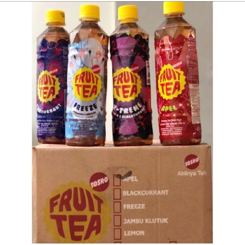 

Fruit Tea Sosro Kemasan PET 500ml, 1Dus 12pcs