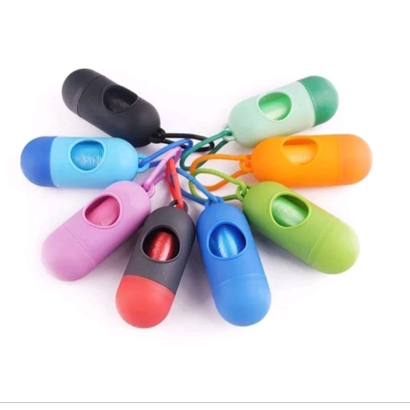 Wadah Poop Bag Kecil Plastik Kantong Sampah Roll Kecil Dispenser Serbaguna