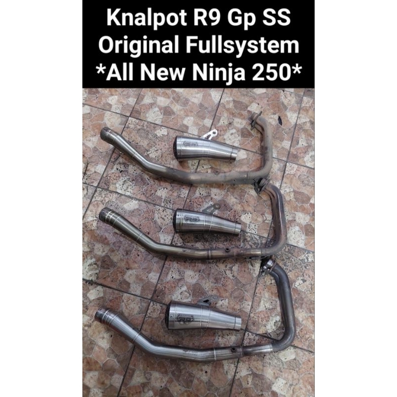 Knalpot R9 Gp SS Original Fullsystem All New Ninja 250