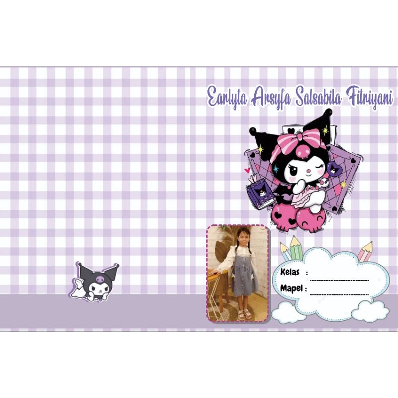 

sampul buku tulis custom nama dan foto isi 10 pcs