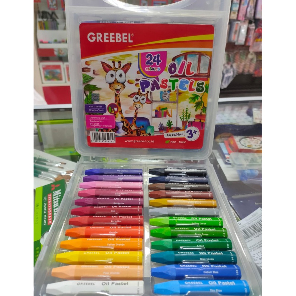 

KODE U8Y7 Crayon greebel oil pastel pp 24 c 24 warna krayon