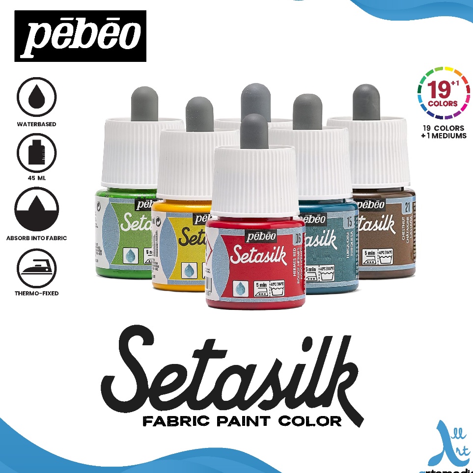 

KODE F3R3 Pebeo Setasilk Fabric Paint Color Kain Sutra DIY