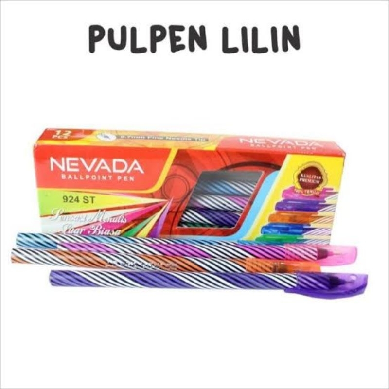 

ballpoint pen lilin NEVADA 924 ST 1 pack isi 12 pcs