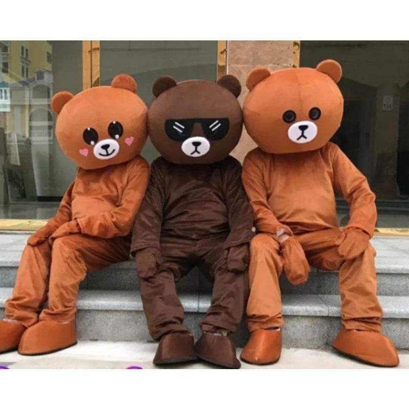 Kostum Badut Beruang Line