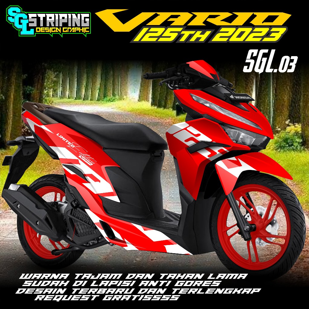 DECAL VARIO 125 NEW 2022 STIKER DECAL VARIO 125 NEW BEBAS CUSTOM NAMA SGL.03