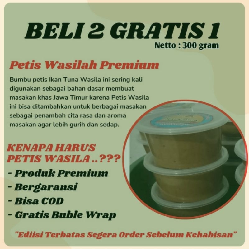 

Petis Sari Ikan Tuna Wasila Premium 300 gram