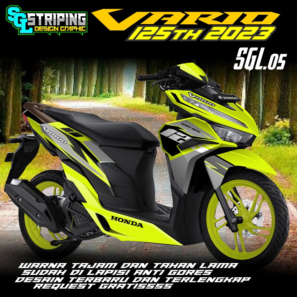 DECAL VARIO 125 NEW 2022 STIKER DECAL VARIO 125 NEW BEBAS CUSTOM NAMA SGL.05