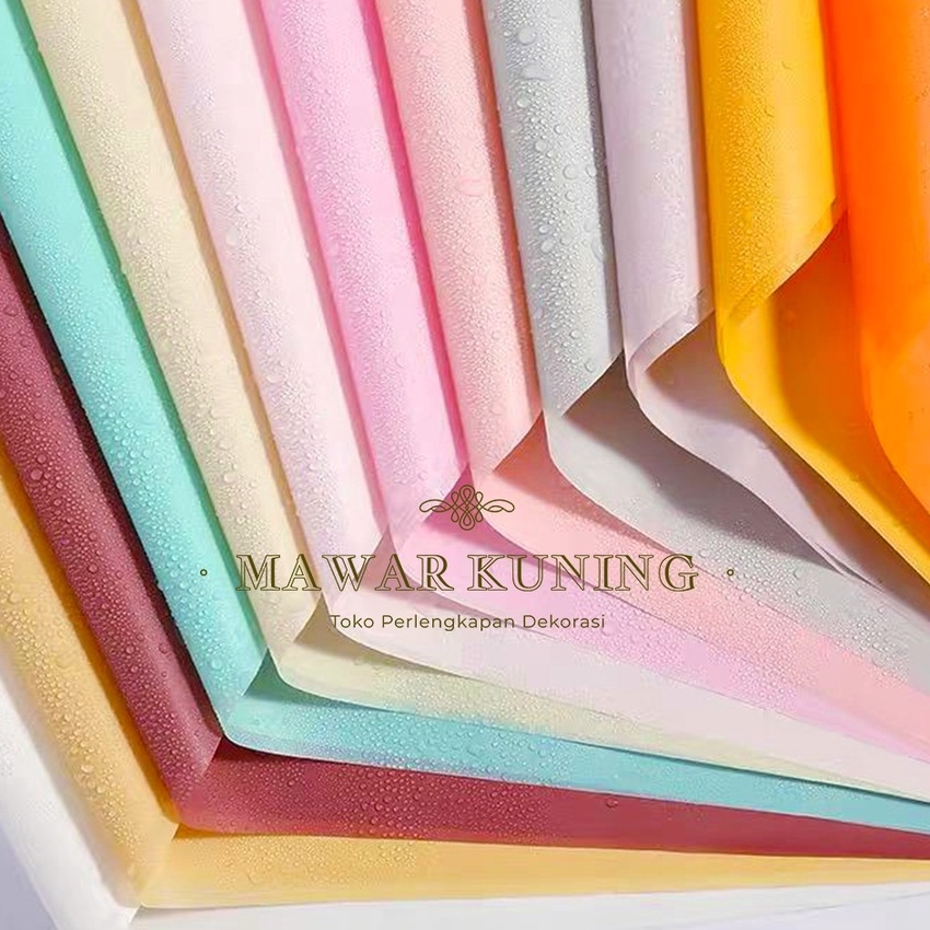 

berkualitas 2 Lembar Plain Soft Pastel Flower Wrap Kertas Cellophane VWF