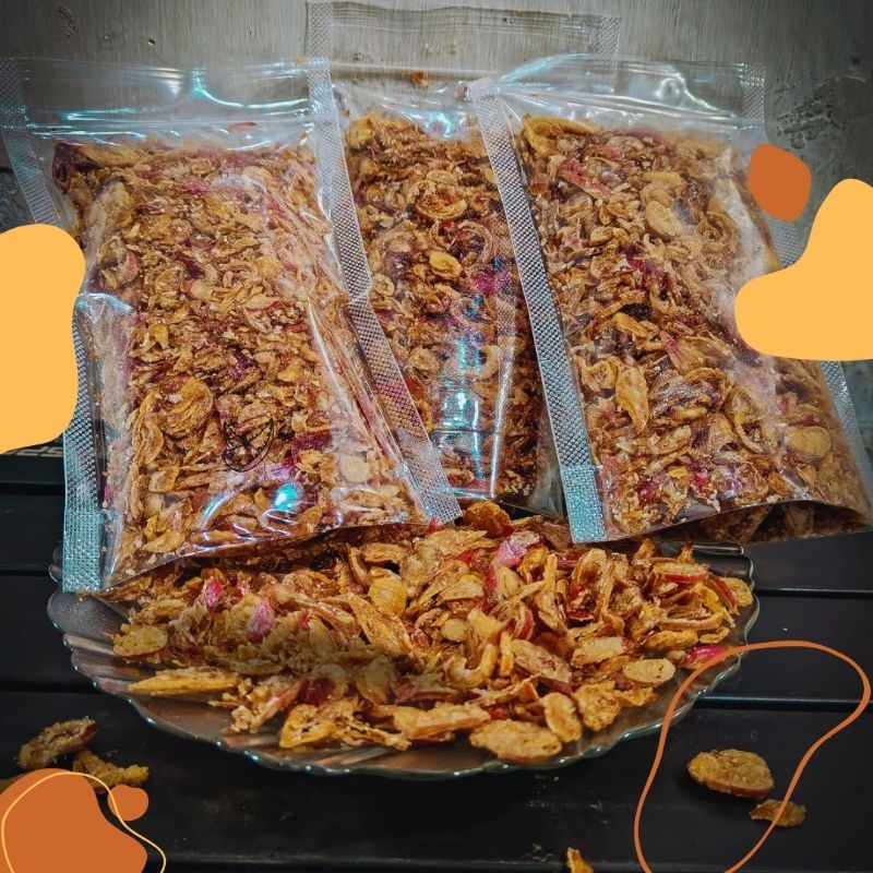 

100Gr Bawang Goreng Pouch Asli Brebes Harum Wangi Termurah Grade A Asli 100Gr brambang Goreng Asli Brebes termurah