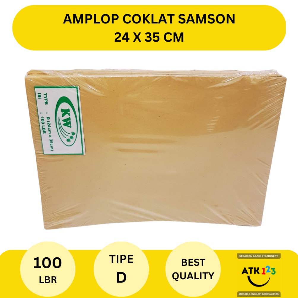 

KODE N6N5 Amplop Coklat Samson D Ukuran 24x35cm Amplop Dokumen Lamaran Kerja