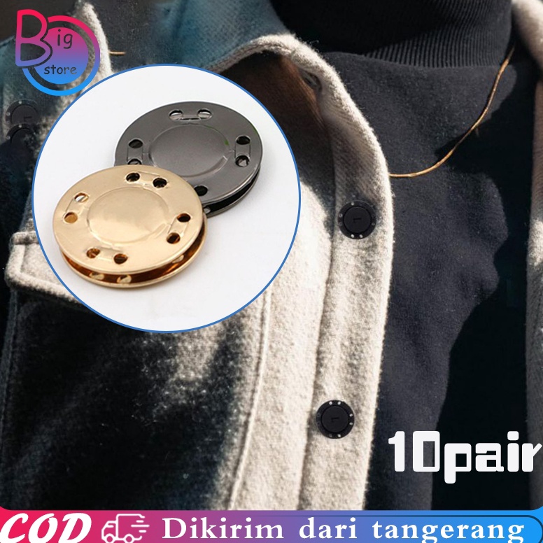 

KODE G9R7 1pasangSet Kancing Magnet Jahit Tas 125mm Kancing Baju Magnet Button Diy Magnetic Button Untuk Apparel Bag