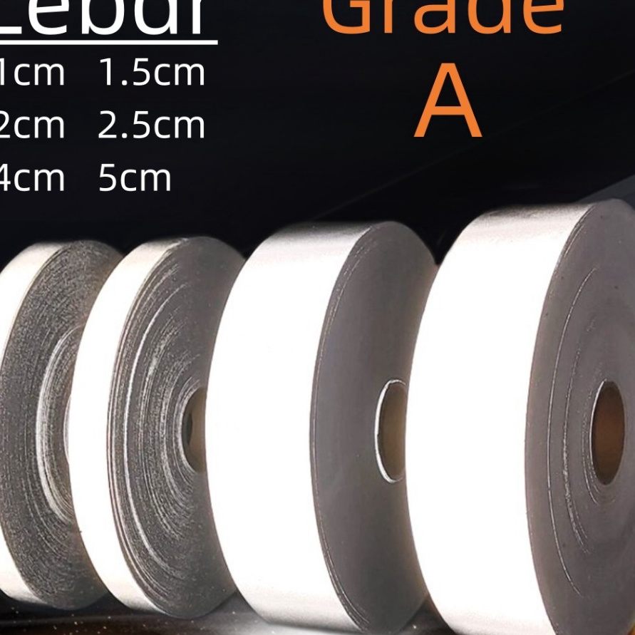 

KI3 Pita Scotchlite skotlet scotlight pita pemantul cahaya kain jahit abuabu 1cm15cm 2cm25cm4cm Grade A