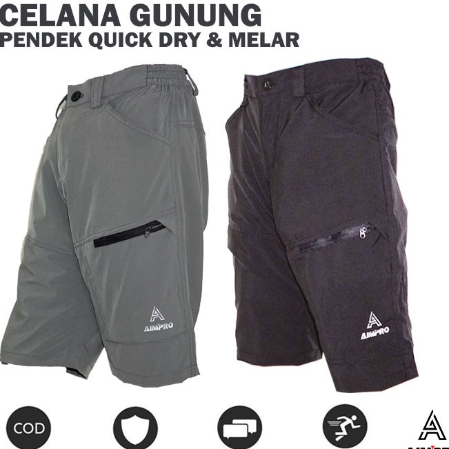 Penjualan Terlaris  AIMPRO Celana Pendek Outdoor Quickdry Strectch Cepat Kering  Elastis Ultralight 
