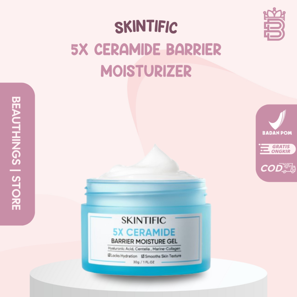 SKINTIFIC 5X Ceramide Moisturizer Gel Barrier Series 30 gram & 6 gram ORIGINAL BPOM READY