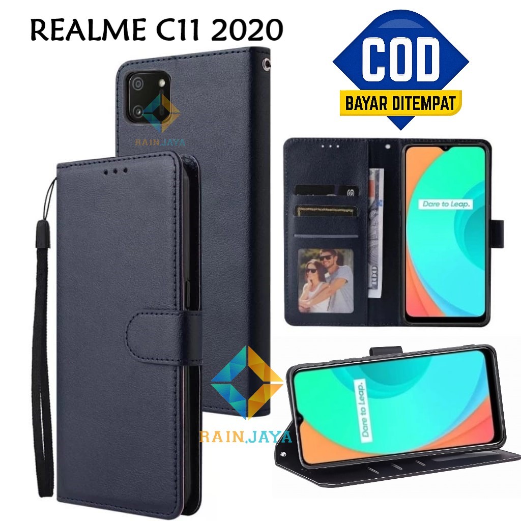 CASING HP REALME C11 (2020)  MODEL FLIP BUKA TUTUP FLIP WALLET PREMIUM