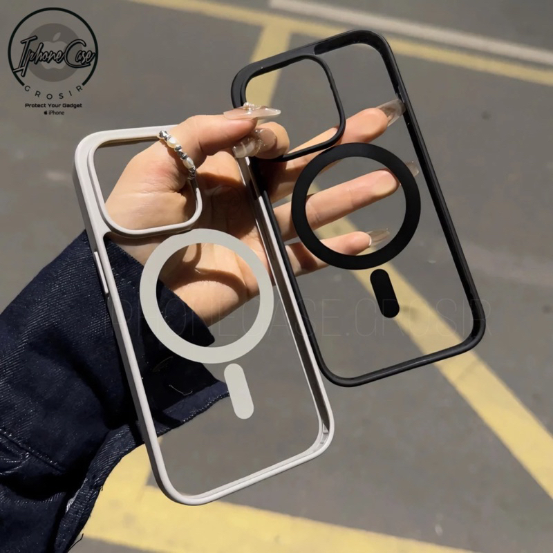 NEW DEALS [+PACKING BOX ORI] Premium Slim MagSafe Hybrid Hd Clear with Corolfull Case iPhone X XR XS