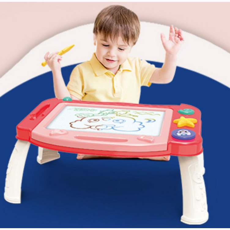 

KODE T4U7 Tma Mainan Basic Learning Table 3 in 1 Kotak Warna Painting board Meja Papan tulis magnetic AnakAnak