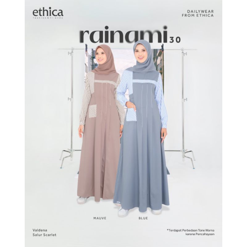 GAMIS ETHICA RAINAMI 30 MAUVE, BLUE / GAMIS REMAJA TERBARU / GAMIS MOTIF SALUR TERBARU / OOTD GAMIS 