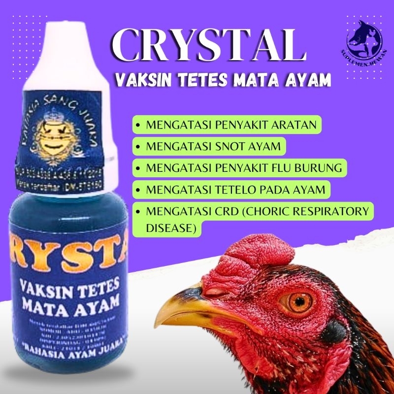 Pawscare Id Crystal Vaksin Mata Ayam Tetes 15Ml Untuk Penyakit Mata Ayam