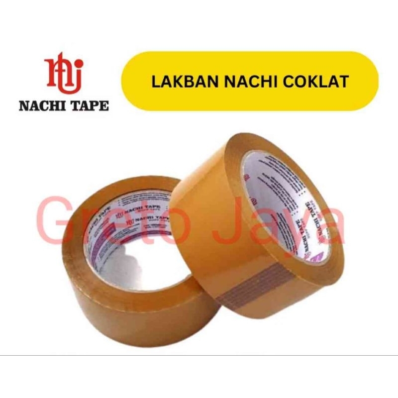 

( Coklat Nachi ) Plakban Lakban Isolasi Solasi Selotip Seltip Tape ASLI Naci