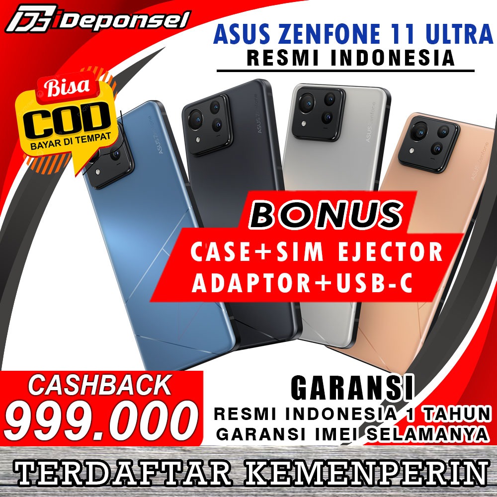 TAM Asus Zenfone 11 Ultra 5G 16/512GB 12/256GB Garansi Resmi Indonesia