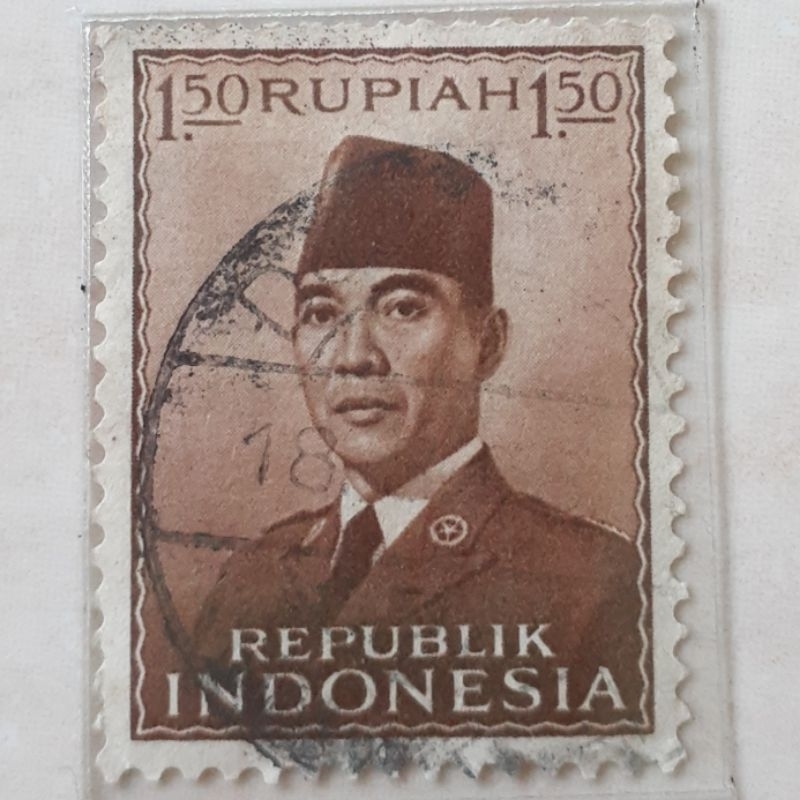 

Perangko Indonesia Presiden Soekarno Tahun 1951 Rp 1.50