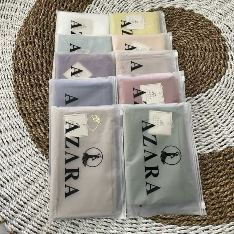 Hijab Segi Empat Paris Premium Metal Logo Ori Azara | Jilbab Segi Empat Paris Azara Premium logo az