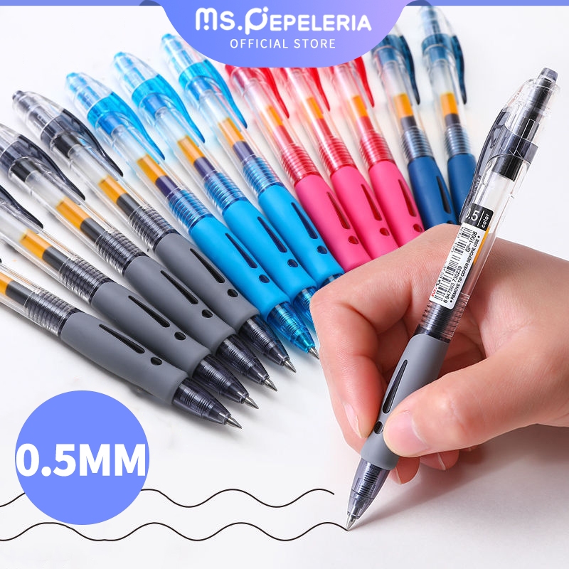 

Gel Pen 0.5mm/Pulpen Gel 3 warna/Pen gelTinta Cetek Retractable-Ms.Pepeleria