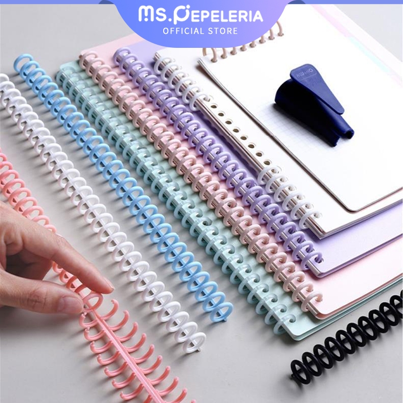 

Ring Binder DIY Spiral Binder/loose leaf Binding Strip 30 Lubang Untuk Loose-leaf paper A4 B5 A5 A6 A7-Ms.Pepeleria