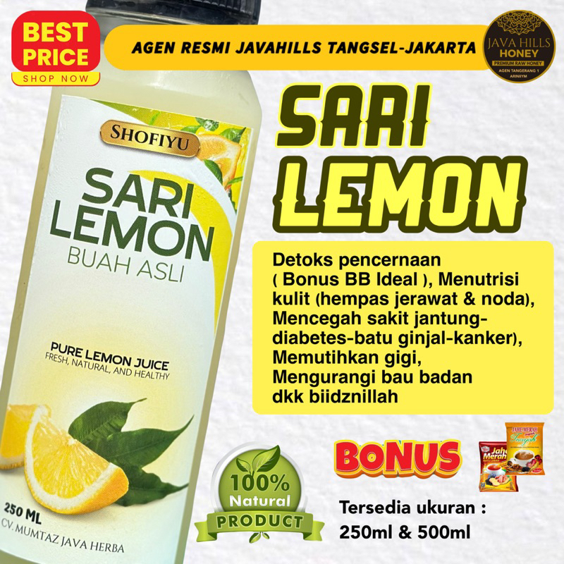 

JAVAHILLS SARI LEMON ASLI 250ml PURE 100% vitamin c alami Tanpa Campuran Diet detoks