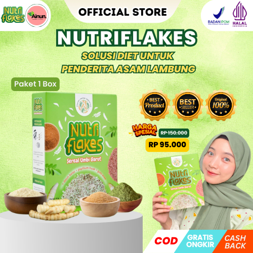 

NUTRIFLAKES ORIGINAL- SOLUSI DIET UNTUK PENDERITA ASAM LAMBUNG MAGH GERD ASLI SEREAL DIET LIVE COD