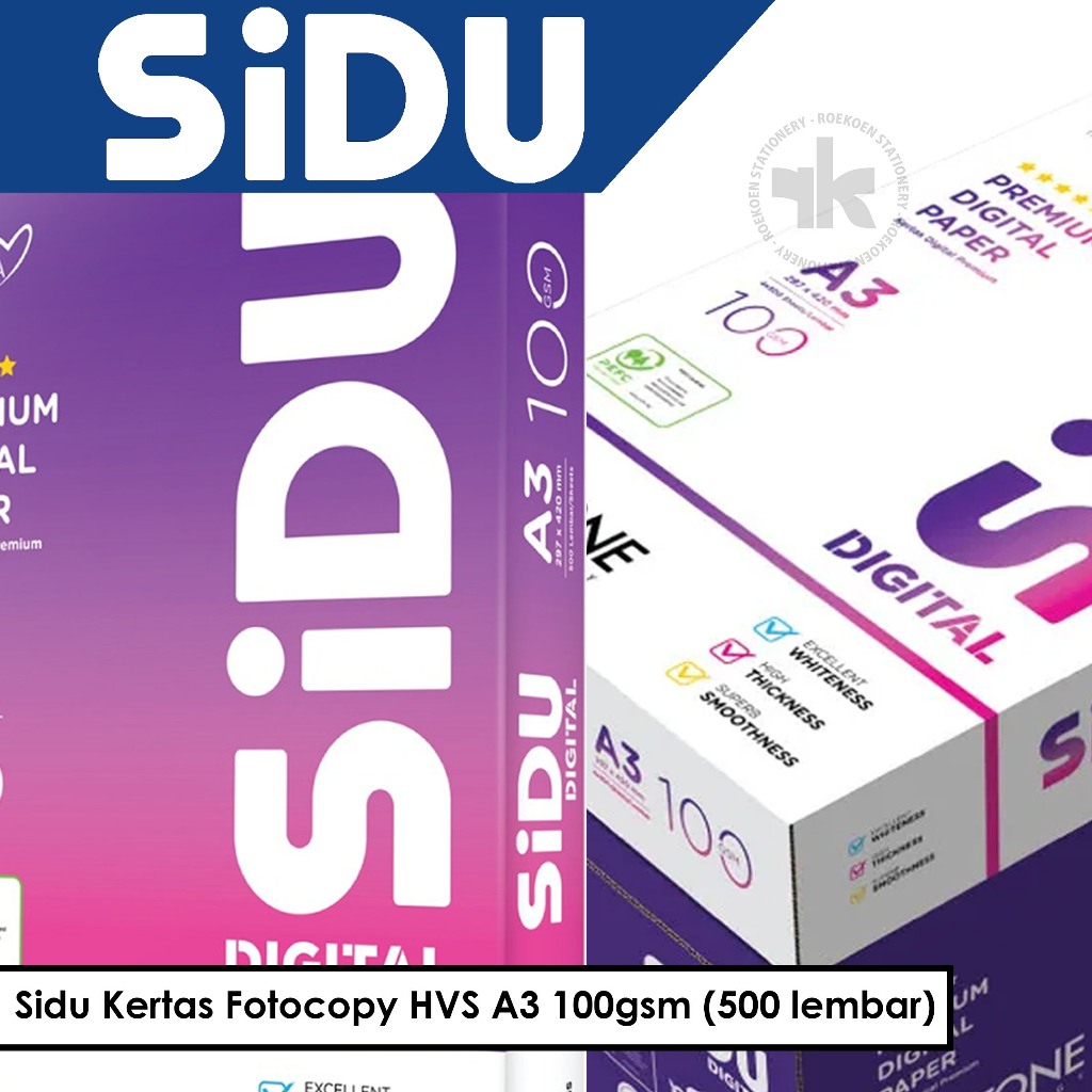 

Sidu Kertas Fotocopy HVS A3 100gsm (500 lembar)