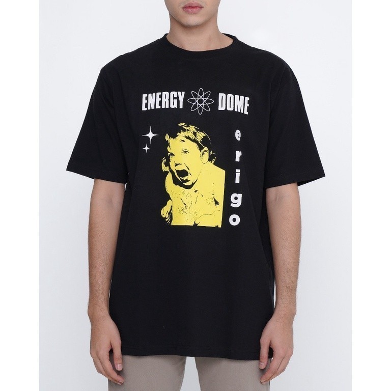 TSHIRT ERIGO - OVERSIZE DOME BLACK | KAOS PRIA WANITA | LENGAN PENDEK | UNISEX