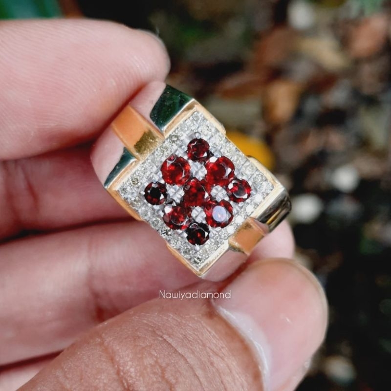 Cincin Berlian Pria Ikat Perak