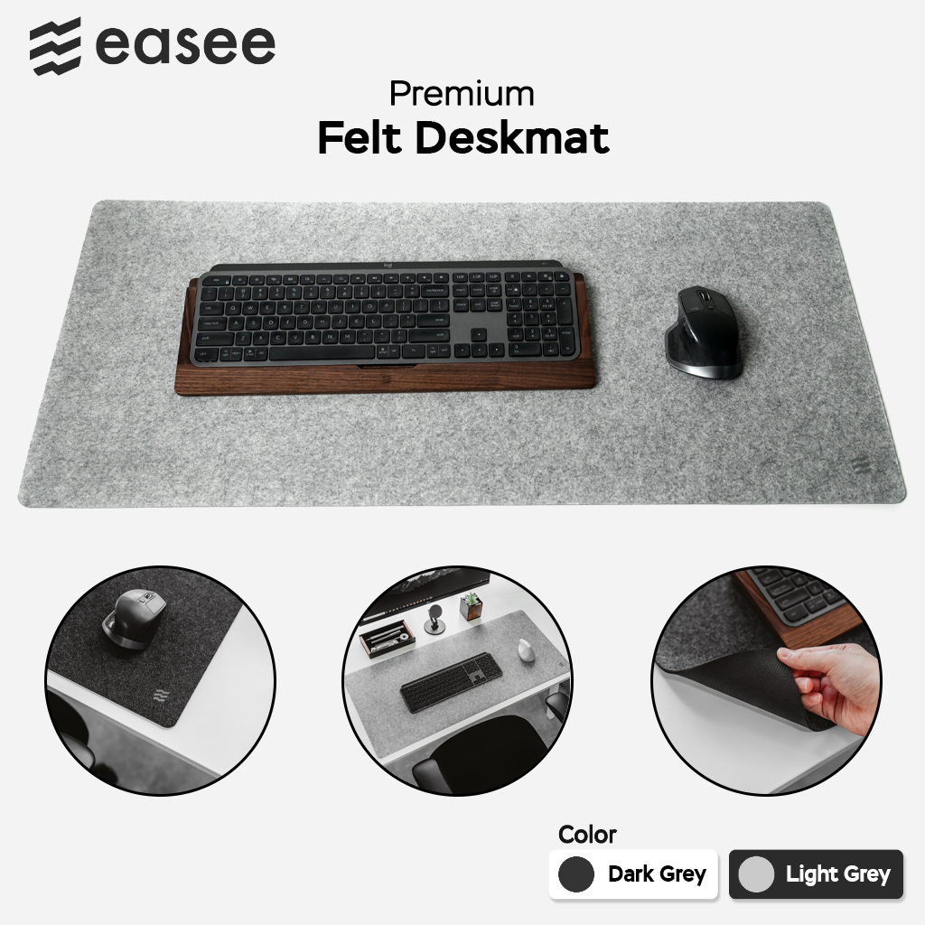 easee Premium Wool Felt Deskmat / Large Deskpad / Mousepad Felt