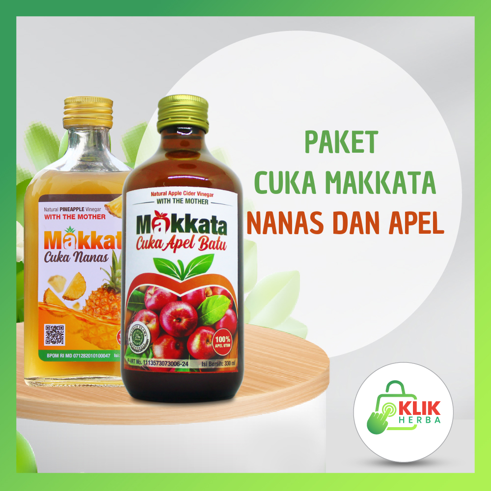 

PAKET LENGKAP Cuka Nanas Dan Cuka Apel Makkata 100% ORIGINAL BPOM