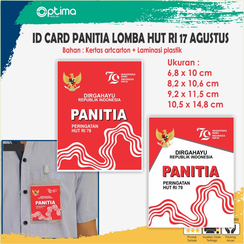 ID Card Kartu Panitia Lomba HUT Kemerdekaan RI Tahun ini