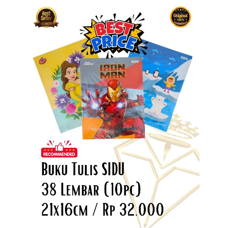 

BUKU TULIS SIDU 38 (10pc) TERMURAH