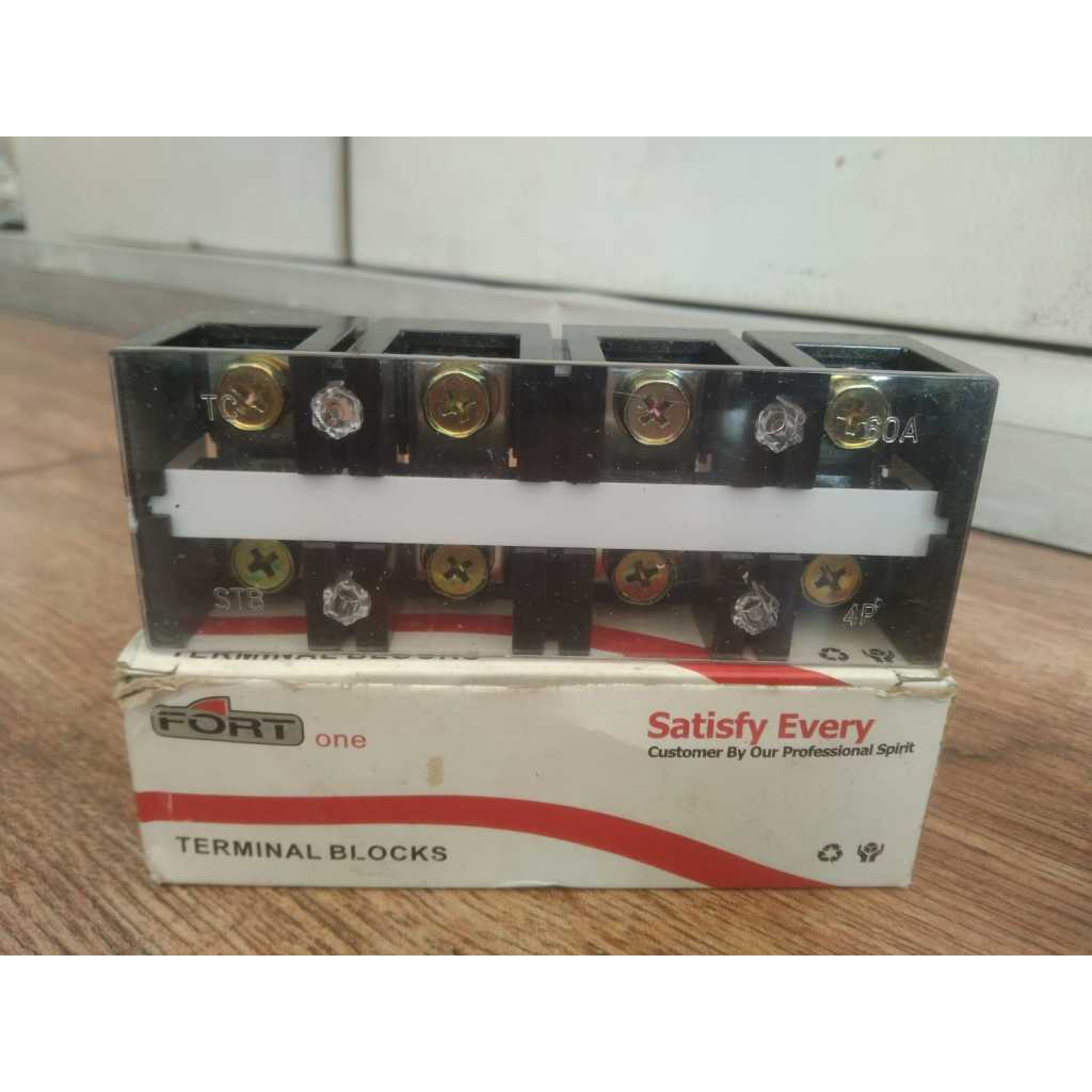 Terminal Block 60A 4P FORT TC-604 terminal listrik terminal blok 60A