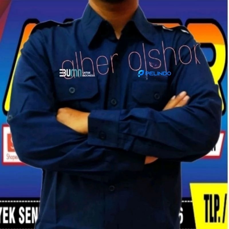 kemeja Pelindo BUMN lis biru baju Pelindo BUMN seragam Pelindo BUMN Pdh Pelindo baju Pelindo seragam